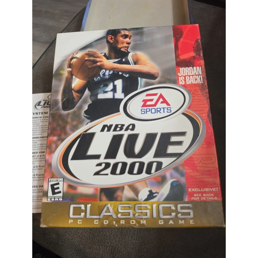 NBA Live 2000, Michael Jordan, PC CD ROM 2000 Big Box EA Sports